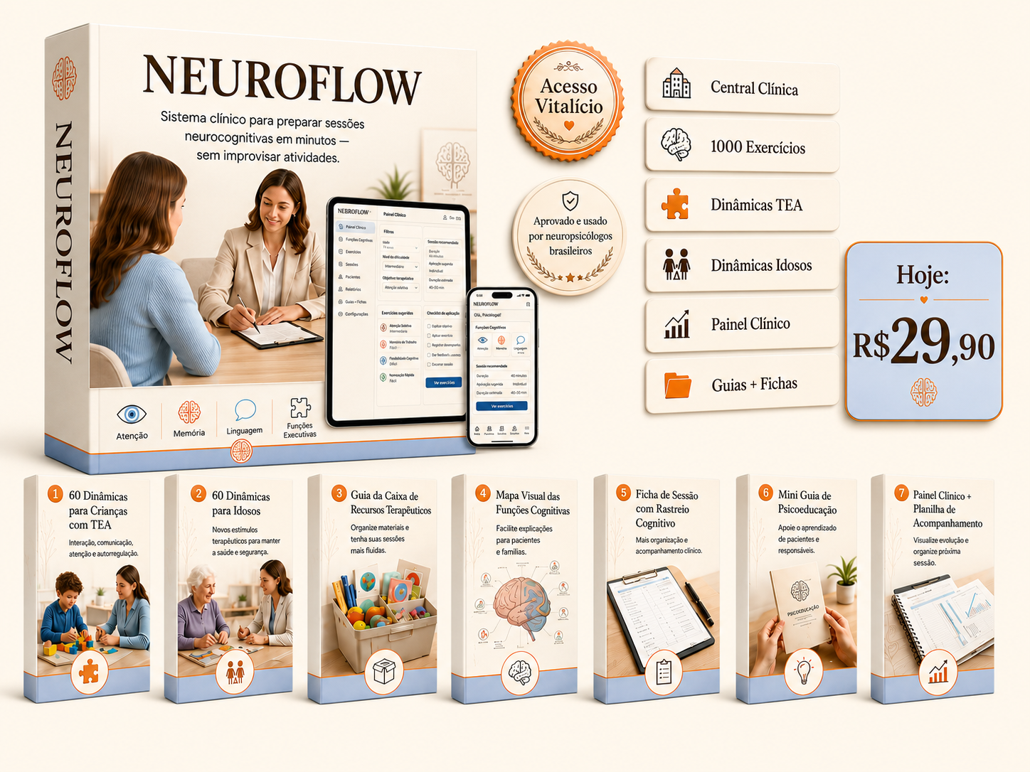 Central Clínica com mais de 1000 exercícios de neuropsicologia