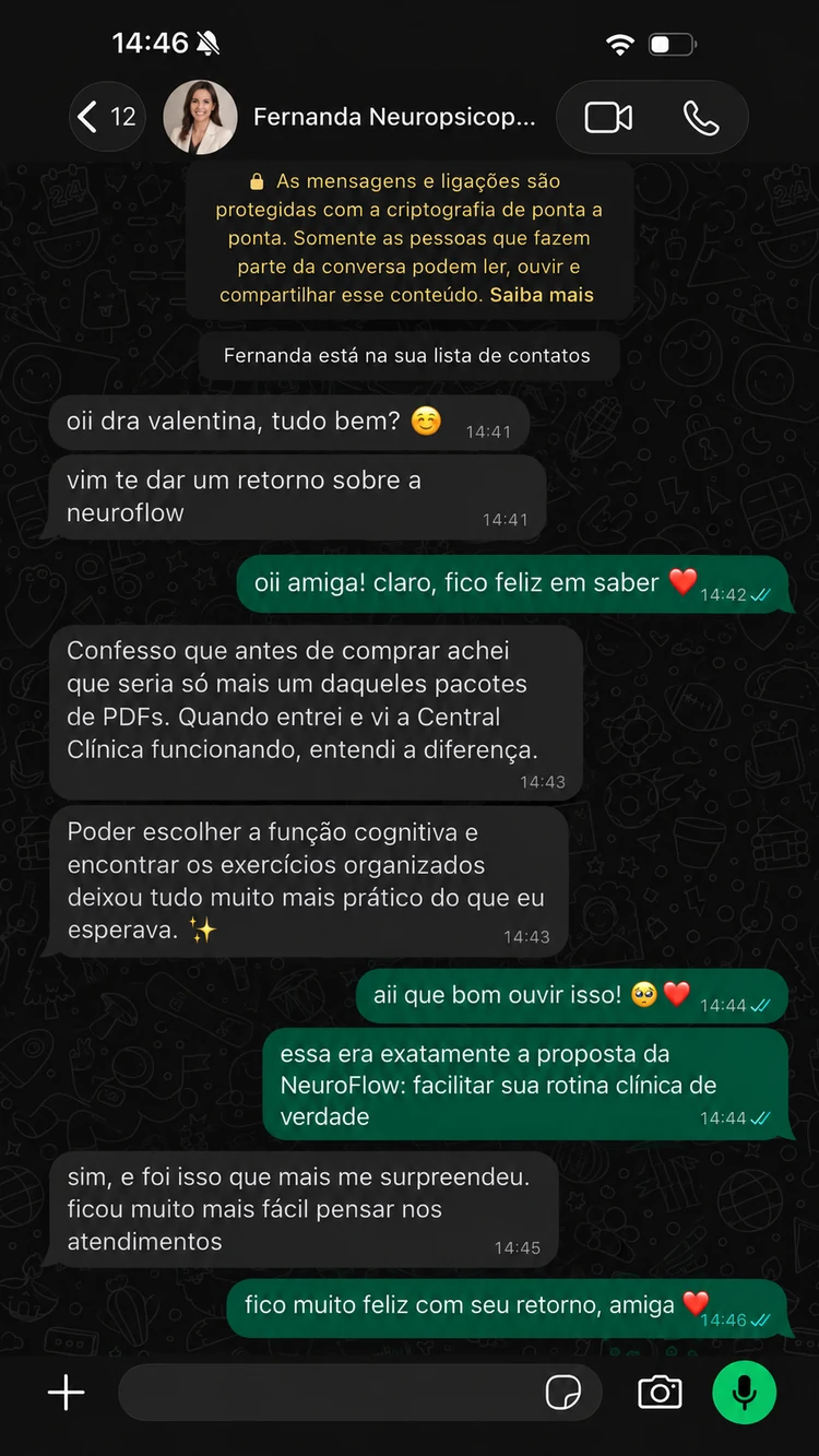 Depoimento e relato de profissional NeuroFlow 3