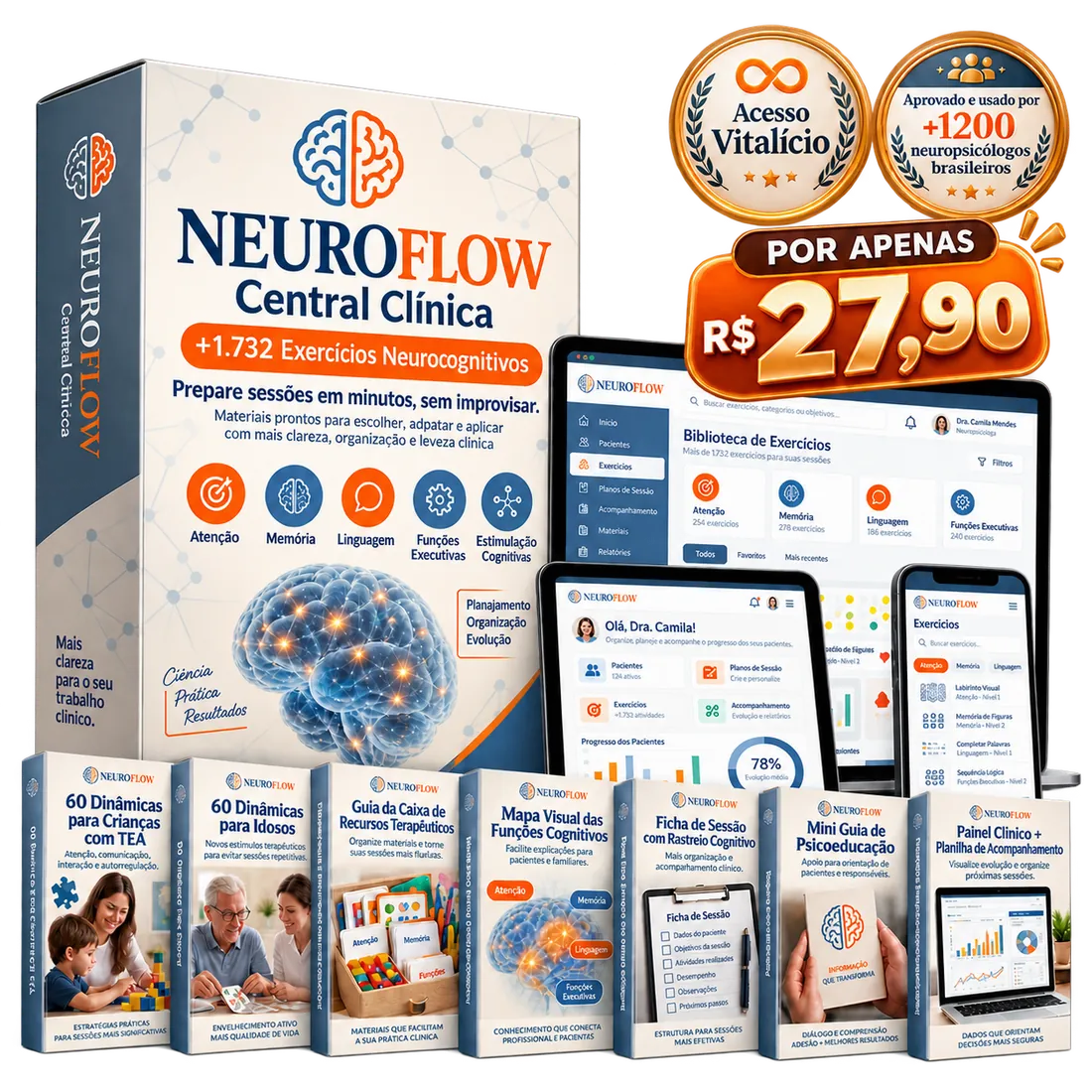 Central Clínica com +1.732 exercícios neurocognitivos organizados